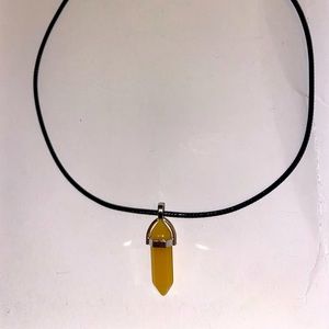 Yellow gemstone necklace